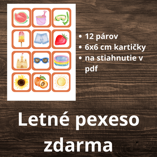 Letné pexeso zdarma